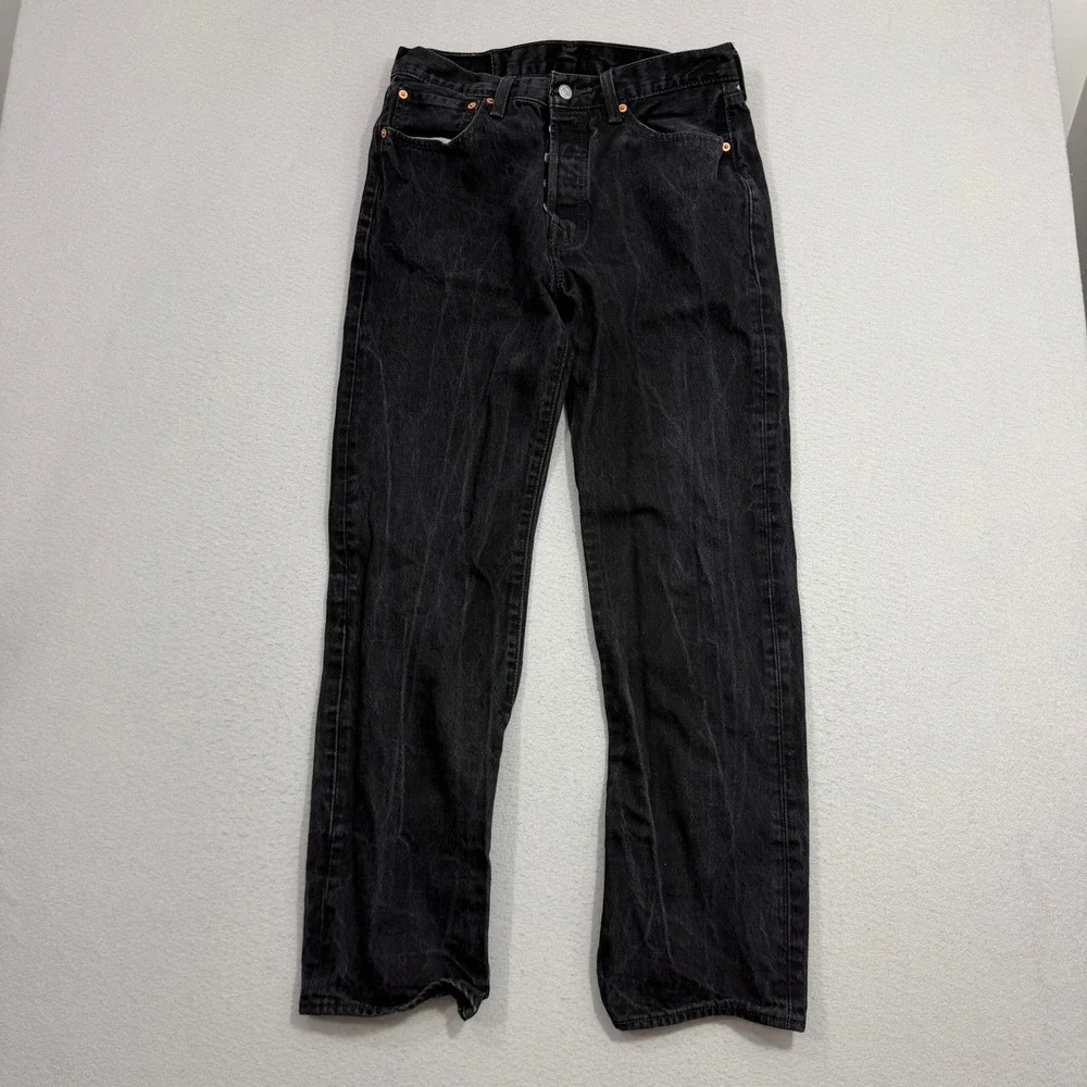 Levis 501xx Jeans Men's 33x32 Black Original Fit Button Fly Denim Western Rodeo